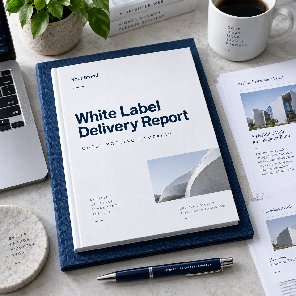 White label guest posting delivery report and article proofs