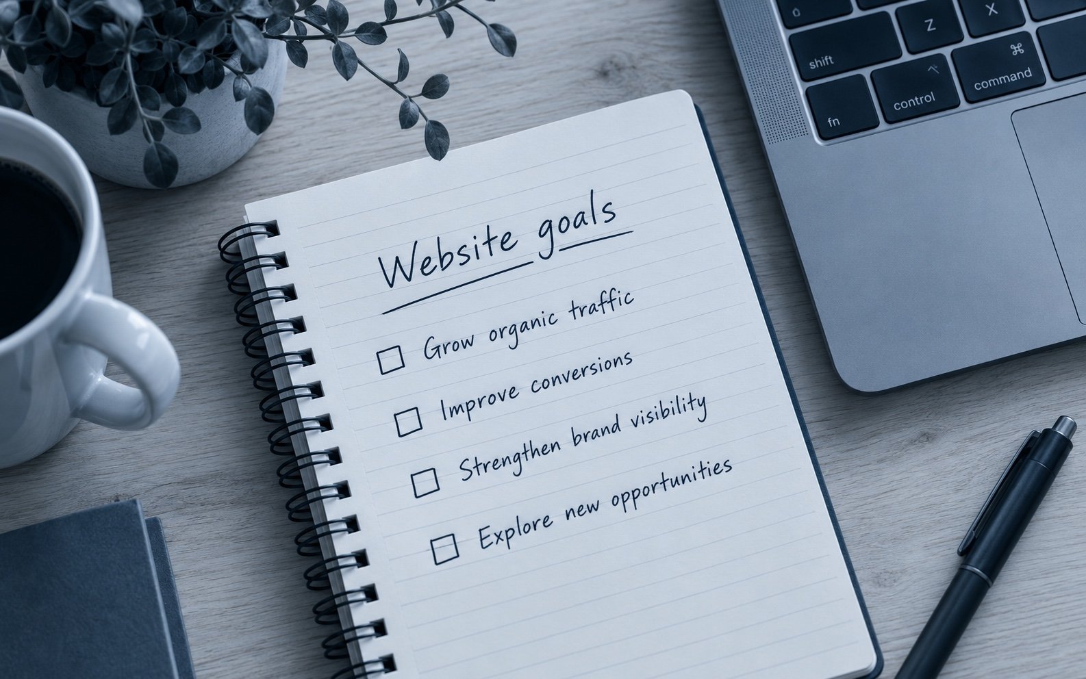 Website goals notebook